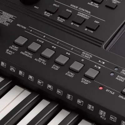 Yamaha (PSR-E463) Portable Keyboard With 61 Keys Piano – Black